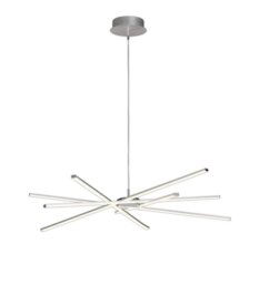 M5911 Star LED Large Ceiling Pendant Light In Silver And Chrome - Dia: 1030mm
