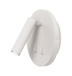 Mantra M6080 Cayman 2 Light LED Switched Wall Light In Matt White