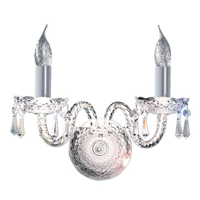 Searchlight 212-2 Hale 2 Light Wall Light In Polished Chrome