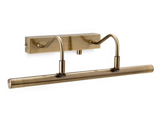 Firstlight 4893AB Dimmable LED Picture Light In Antique Brass - Width: 455mm
