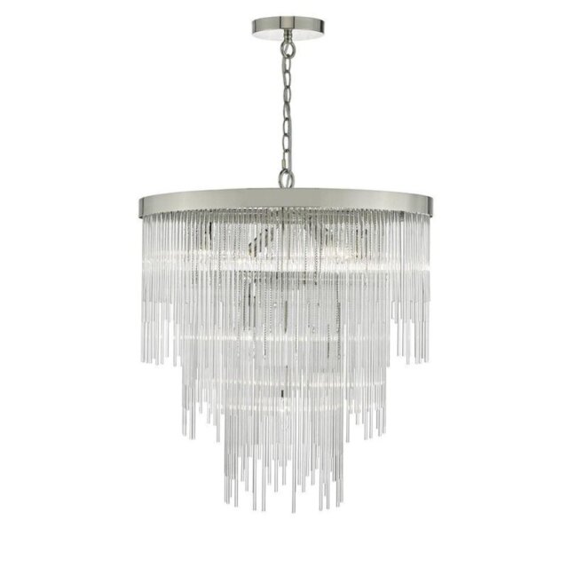 Dar ISL3450 Isla 7 Light Ceiling Pendant Light In Polished Chrome