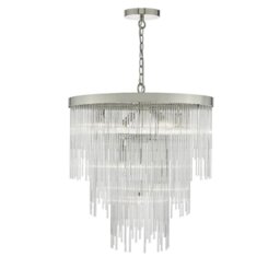 Dar ISL3450 Isla 7 Light Ceiling Pendant Light In Polished Chrome
