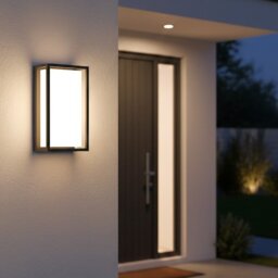 Firstlight 6830GP Lyon LED Wall Light In Graphite with Opal White Polycarbonate Diffuser