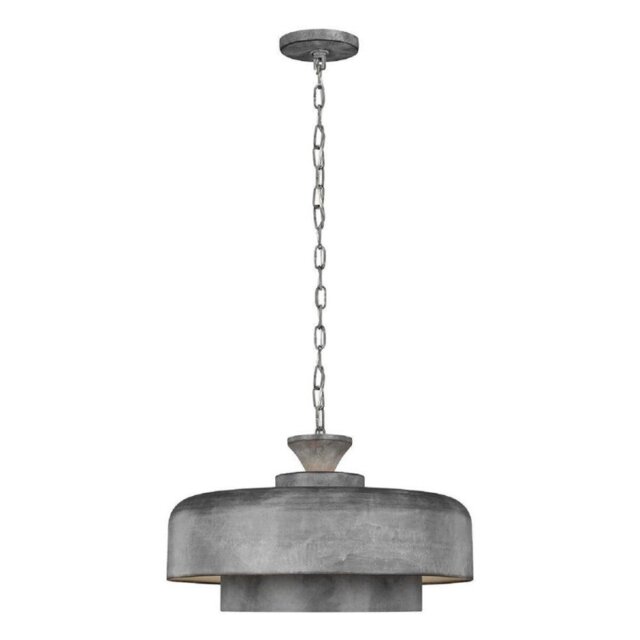 FE-HAYMARKET-P Haymarket 1 Light Ceiling Pendant In A Weathered Galvanised Finish