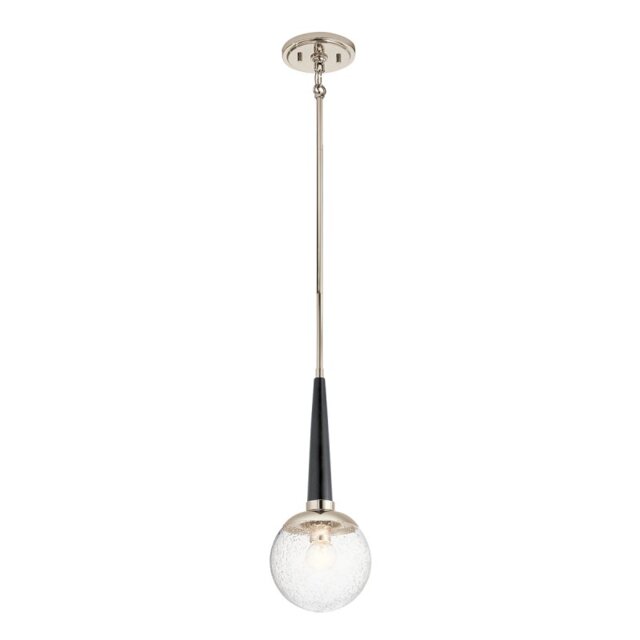 Quintiesse QN-MARILYN-MP Marilyn Single Ceiling Pendant Light In Polished Nickel And Matte Black Finish