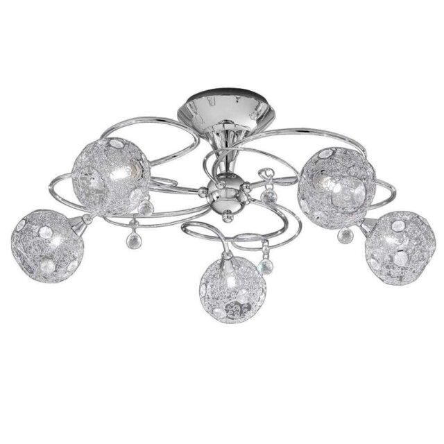 Franklite Orion FL2214/5 5 Light Semi Flush Ceiling Light