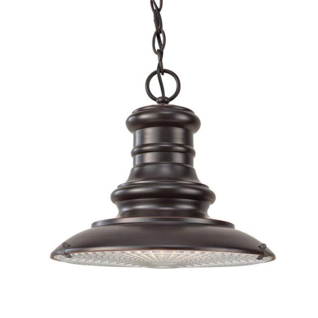 Elstead FE/REDDING8/M RB Redding Station 1 Light Medium Chain Ceiling Light In Restoration Bronze