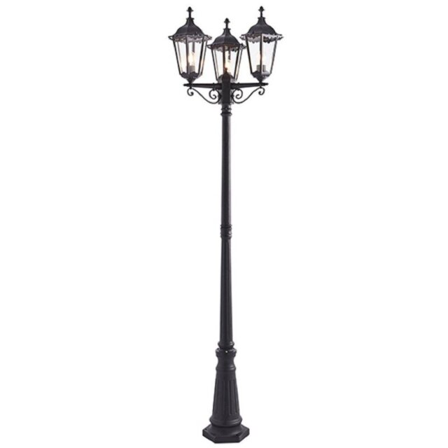 Endon 76552 Burford 3 Light Outdoor Lamp Post In Matt Black