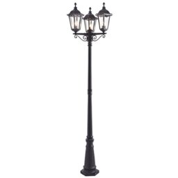 Endon 76552 Burford 3 Light Outdoor Lamp Post In Matt Black