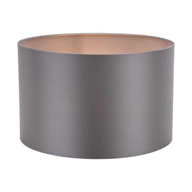 Dar Lighting Lyris Grey Cotton Drum Shade 35cm