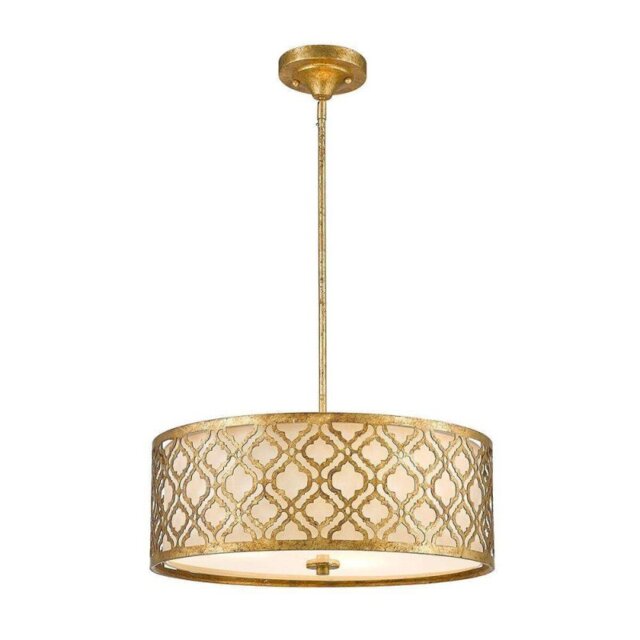 GN/ARABELLA/P/L Arabella 3 Light Duo Mount Large Ceiling Light In Gold