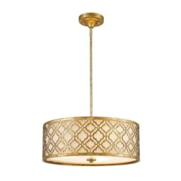 GN/ARABELLA/P/L Arabella 3 Light Duo Mount Large Ceiling Light In Gold