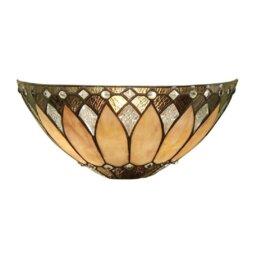 Interiors 1900 63983 Brooklyn Tiffany 1 Light Wall Light In Cream