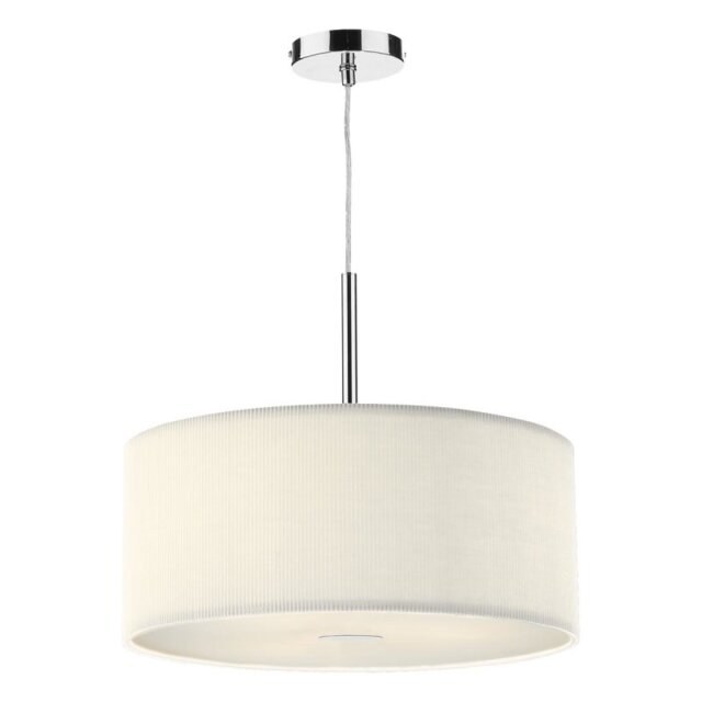Dar ZAR1733 Zaragoza Large Cream Ceiling Pendant