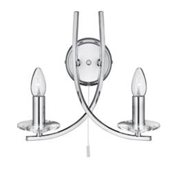 Searchlight 4162-2CC Ascona 2 Light Wall Light in Polished Chrome