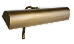 35cm Oxford Solid Brass Trough Frame Mounted Picture Light Antique Brass