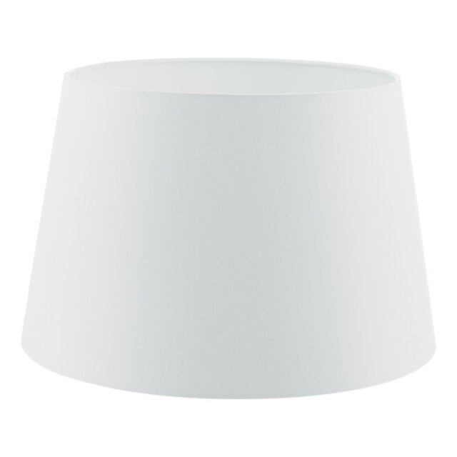 Dar CEZ142 Cezanne Tapered 350MM Diameter Drum Shade In White Faux Silk