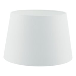 Dar CEZ142 Cezanne Tapered 350MM Diameter Drum Shade In White Faux Silk