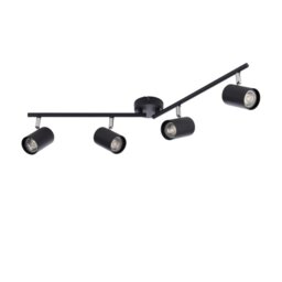Saxby Lighting 101335 Arezzo 4 Light Bar Ceiling Spotlight in Matt Black Finish