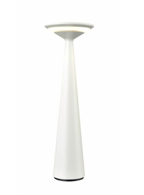 Flow Dimmable LED Outdoor Cordless Table Lamp In White Finish OUT6640