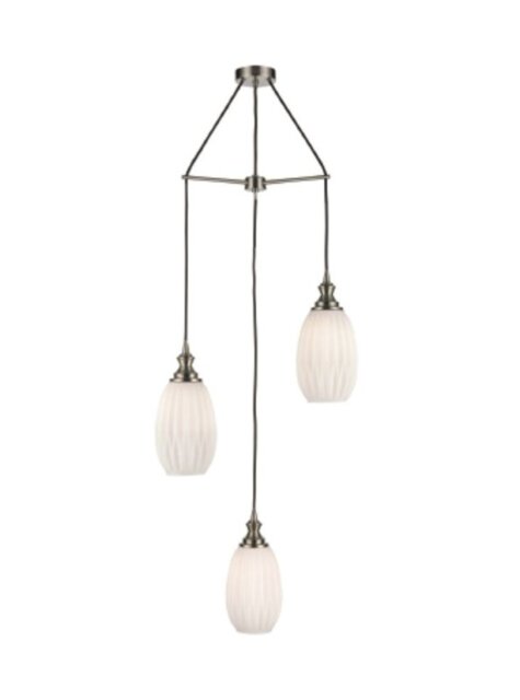 Marcella 3 Light Cluster Ceiling Light In Matt White Finish 47 cm F2421-3/348