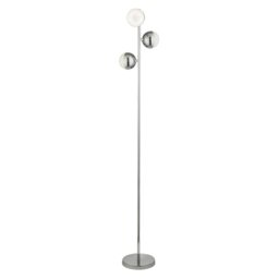Searchlight Eclipse 3 Light Floor Light In Chrome With Crystal Sand