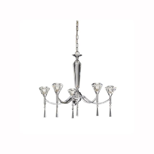 F2237/5 Chrome 5 Light Chandelier