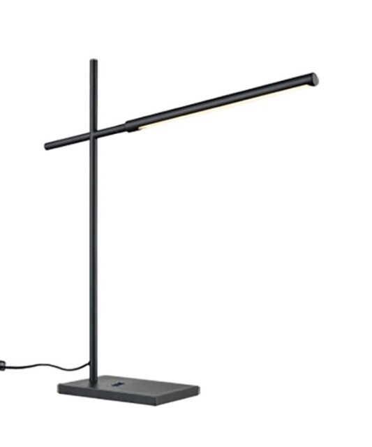 Leo Table Desk Lamp In Matt Black Finish With USB Port T605