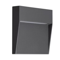 Mantra Fusion M7011 Baker 1 Light Outdoor Small Square 3 Watt, 150 Lumen Wall Light In Anthracite