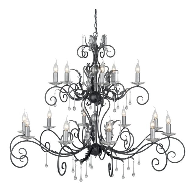 Elstead AML15 Black/Silver Amarilli 15 Light Ceiling Pendant