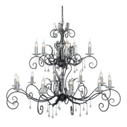 Elstead AML15 Black/Silver Amarilli 15 Light Ceiling Pendant