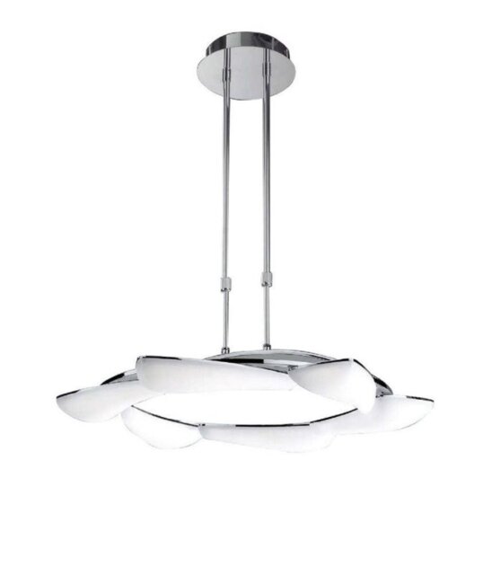 Mantra M3800 Mistral 6 Light LED Pendant Light In Chrome - Dia: 650mm