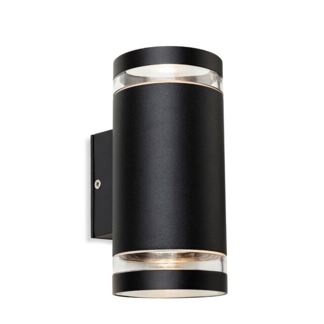 Firstlight 3822BK Pedro Outdoor Up And Down Wall Light In Black IP44
