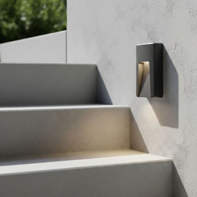 Firstlight 6816GP Golf LED Resin Wall & Step Light In Graphite Finish IP65