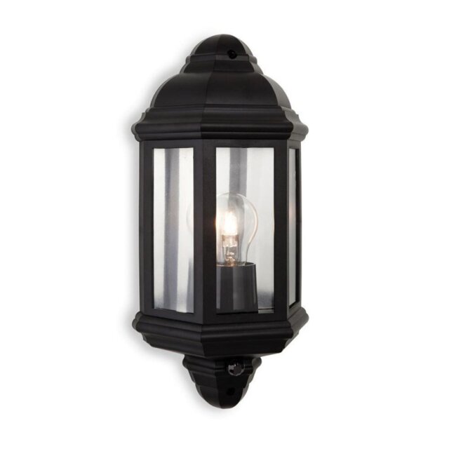 Firstlight 8656BK Park 1 Light Wall Light With PIR In Black