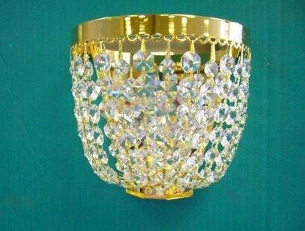 ST00003/WB One Light Crystal Wall Bracket - product_finish:Gold Plated Finish Frame