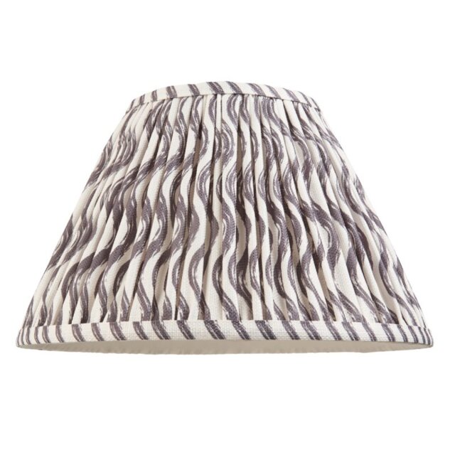 Endon 112927 Ripple Tapered Lamp Shade 30 cm In Pearl Grey Finish