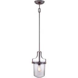 QZ/PENNSTAT/S WT Western Bronze Penn Station Small Ceiling Pendant Light