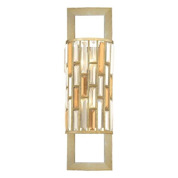 HK/GEMMA2/B SL Gemma 2 Light Silver Leaf Tall Wall Light