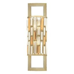 HK/GEMMA2/B SL Gemma 2 Light Silver Leaf Tall Wall Light