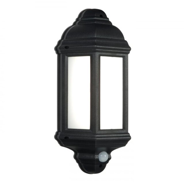 Saxby 54553 Halbury LED PIR Outdoor Wall Light in Matt Black