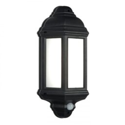 Saxby 54553 Halbury LED PIR Outdoor Wall Light in Matt Black