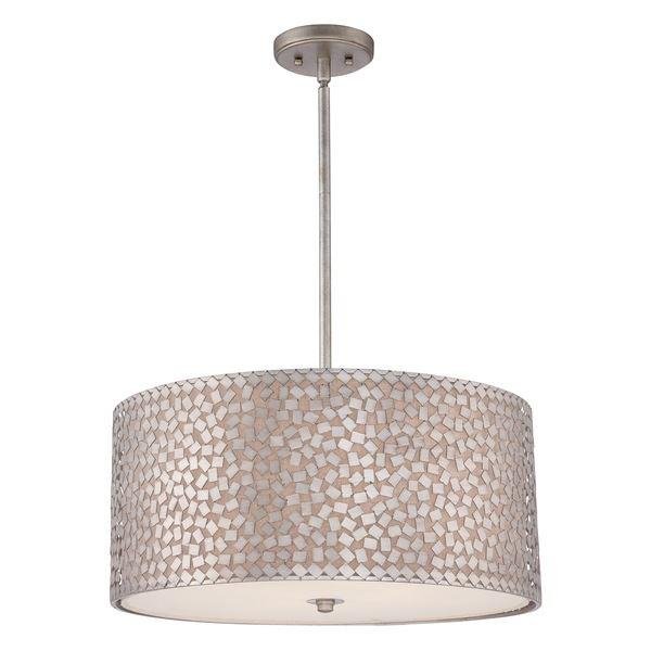 QZ/CONFETTI/P/L Confetti 4 Light Olde Silver Large Pendant