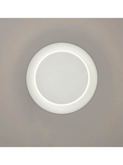 Franklite Minimal White Circular Dimmable LED Wall Light WB119