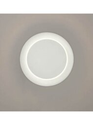 Franklite Minimal White Circular Dimmable LED Wall Light WB119