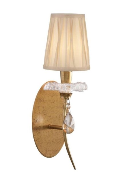 Mantra M6295 Sophie GP 1 Light Wall Light In Painted Gold With Shade