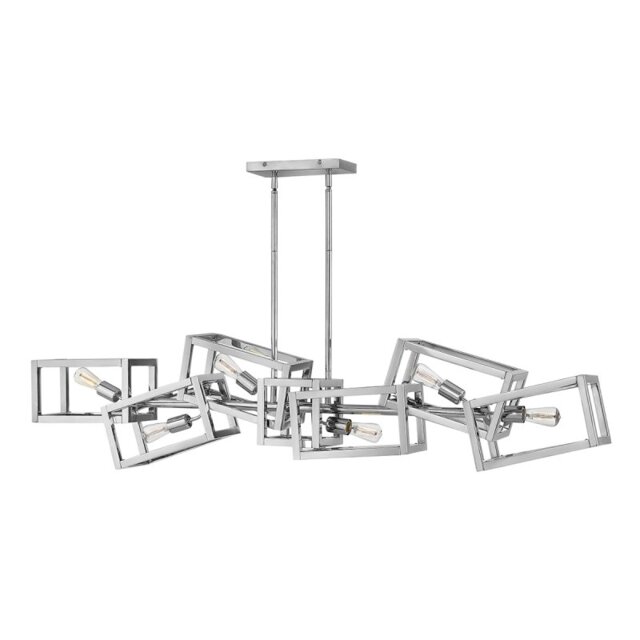 Quintiesse QN-ENSEMBLE6-PN Ensemble 6 Light Linear Cluster Pendant In Polished Nickel
