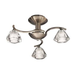 Franklite FL2163/3 Twista 3 Light Bronze Semi Flush Light