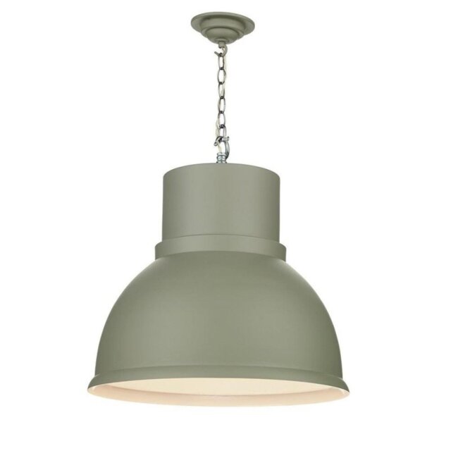 David Hunt Lighting SHO8199 Shoreditch One Light Ceiling Pendant Light In Powder Grey - Large: Dia - 490mm