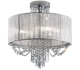 Franklite FL2303/6 6 Light Semi Flush Crystal Pendant